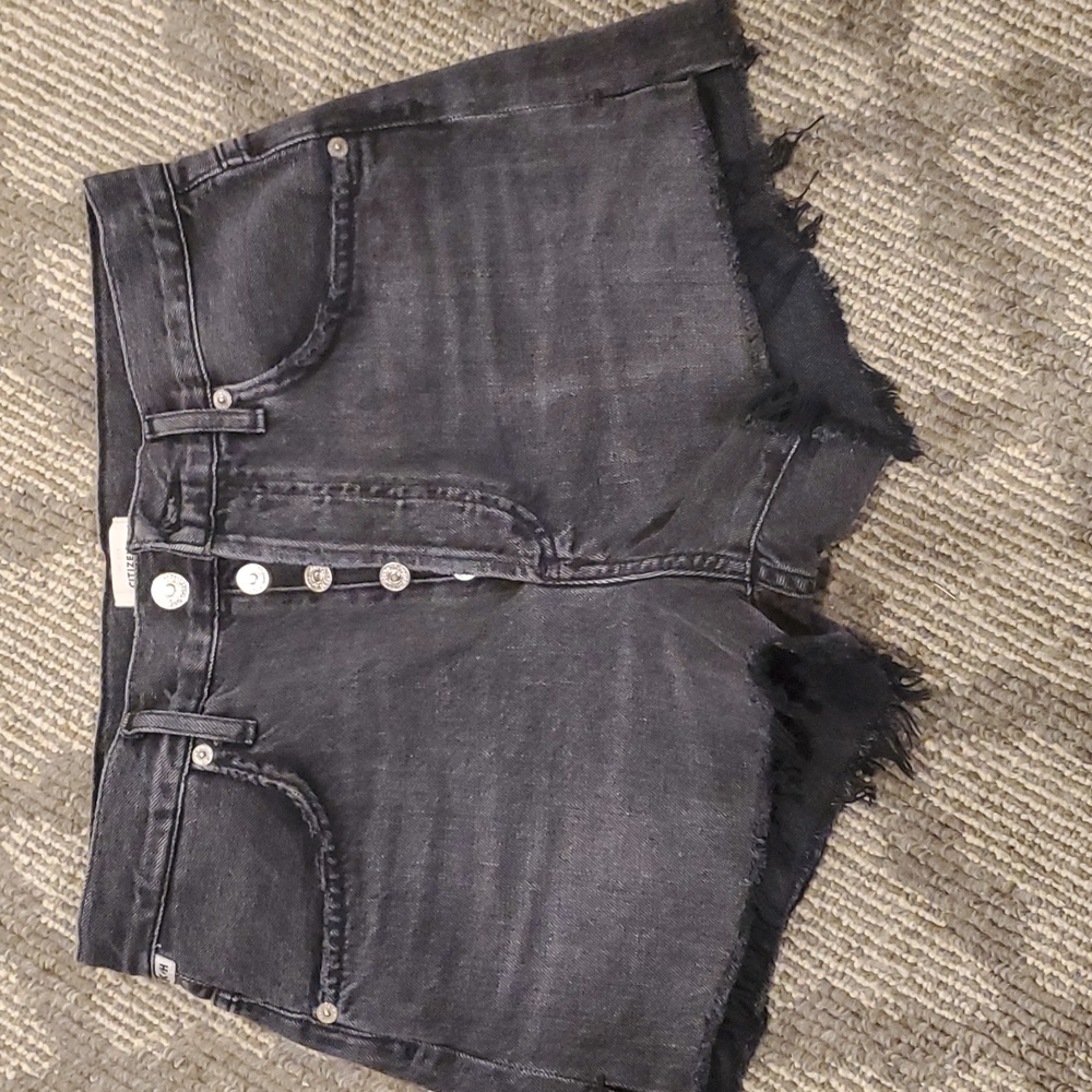 Citizens Of Humanity Black Denim Jean Shorts